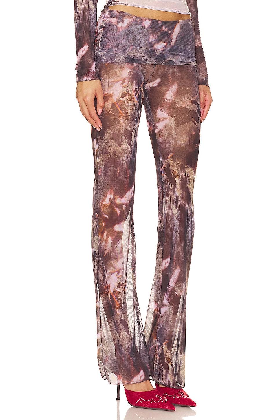 Jaded London Printed Fold Over Trousers