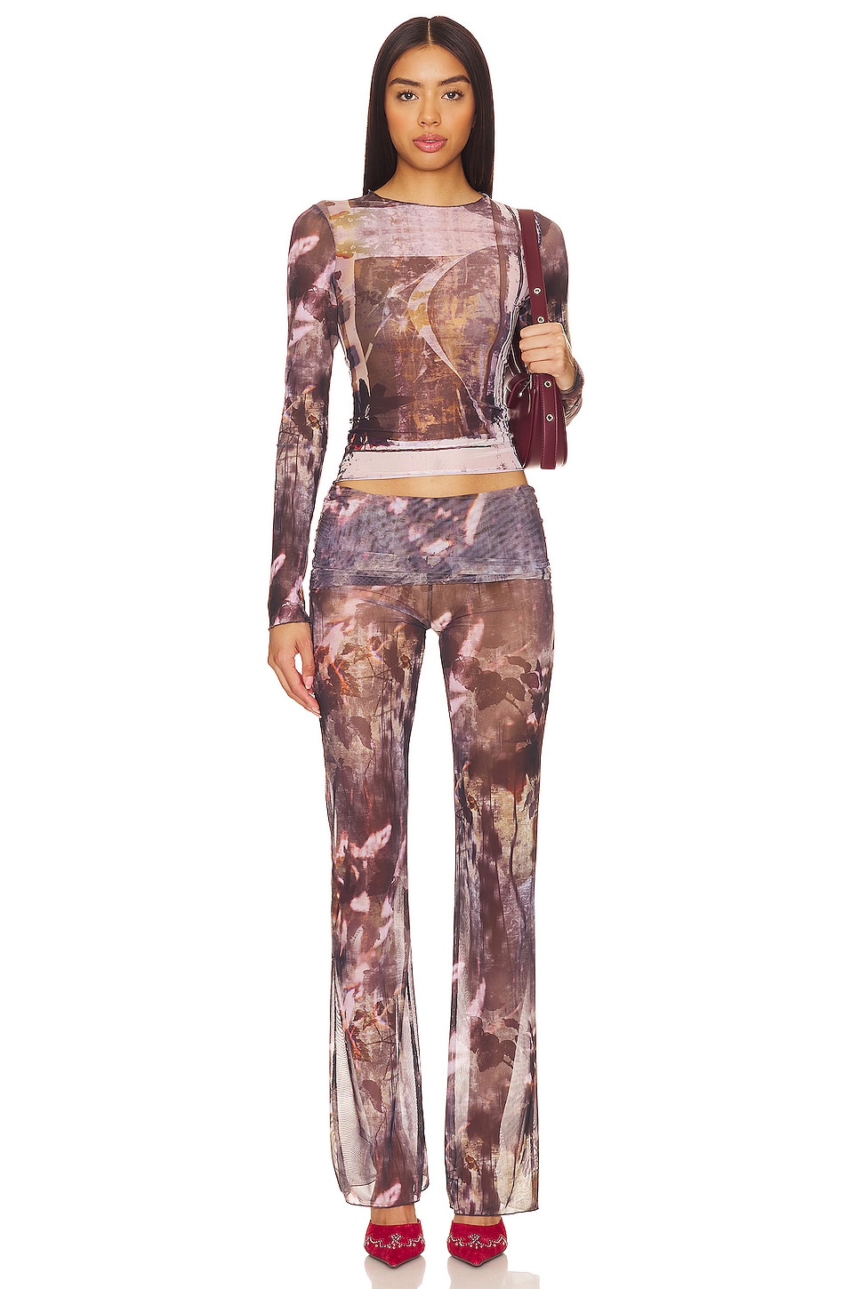 Jaded London Printed Fold Over Trousers