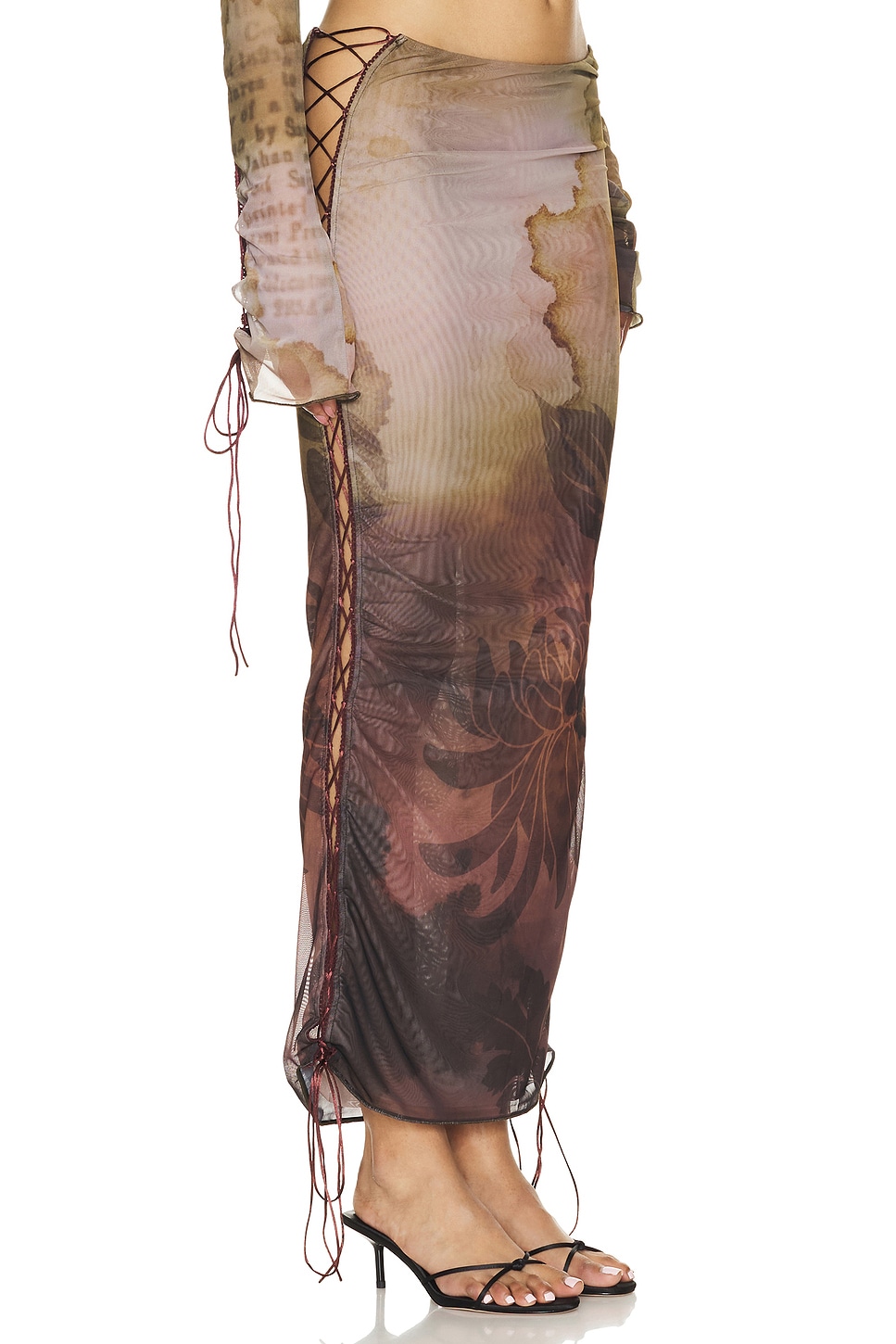 ROCK LACE UP PRINTED MAXI
