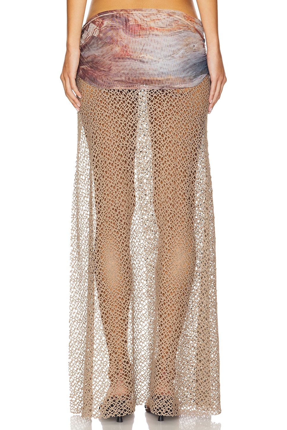 Shipwrecked Knit Mix Wrap Skirt - Thumbnail 4