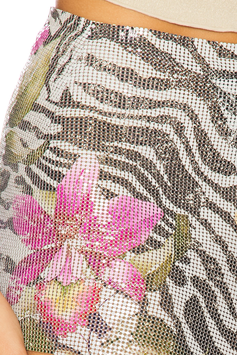 Jaded London Printed Chainmail Skirt in Multi | REVOLVE