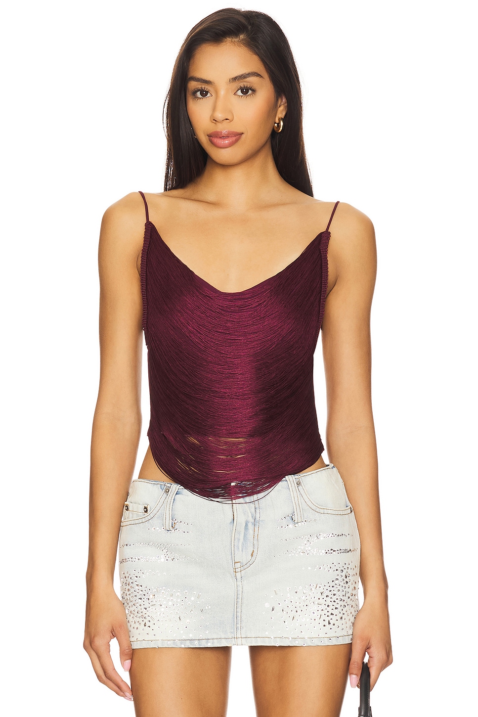 Fringe Backless Top