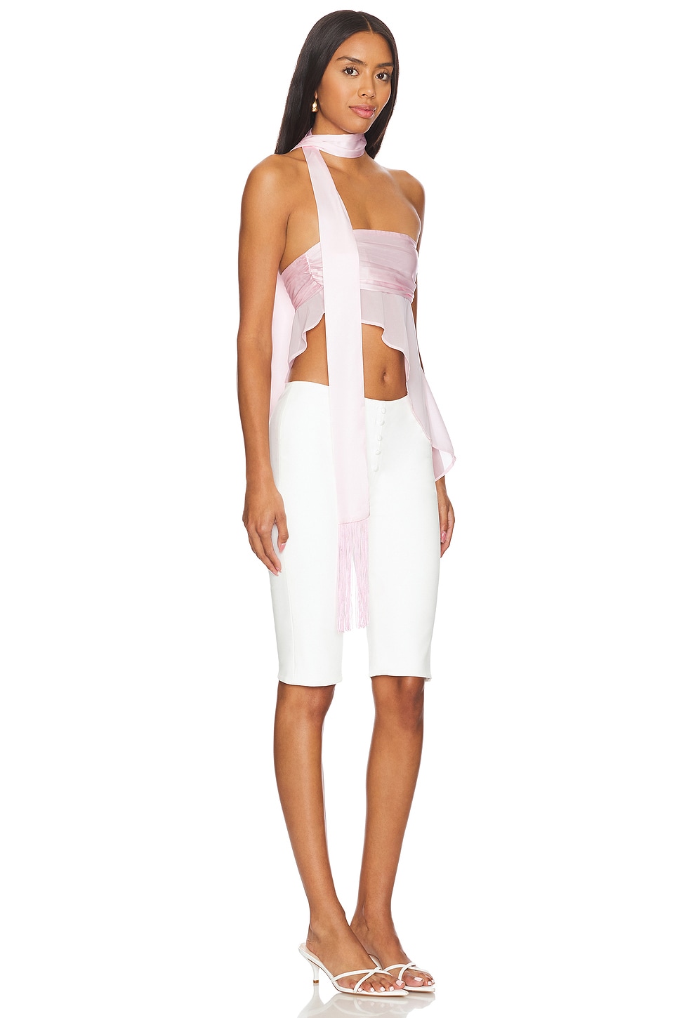 Jaded London Tube Top With Skinny Scarf