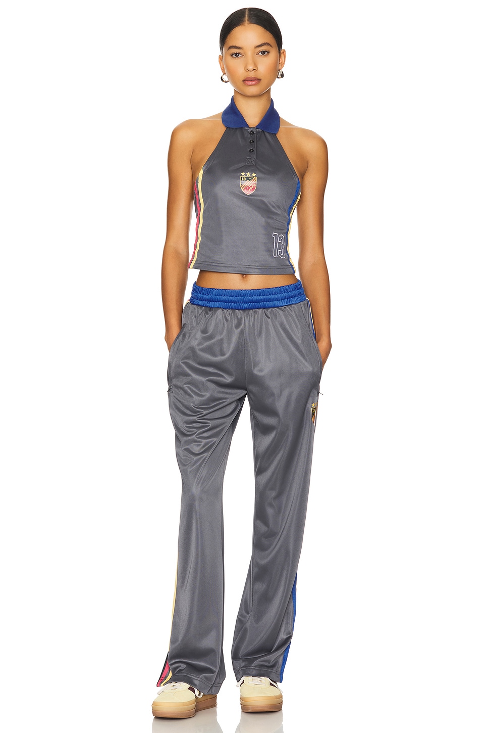Football Halter Polo Top
