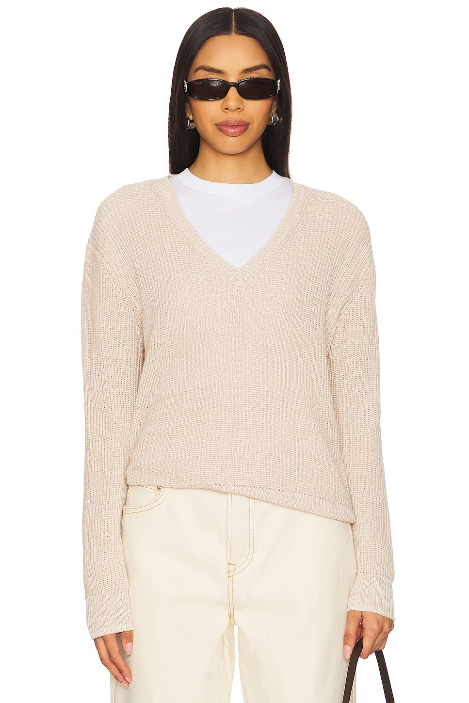 John Jenn by Line Leo Sweater in Light Mocha REVOLVE