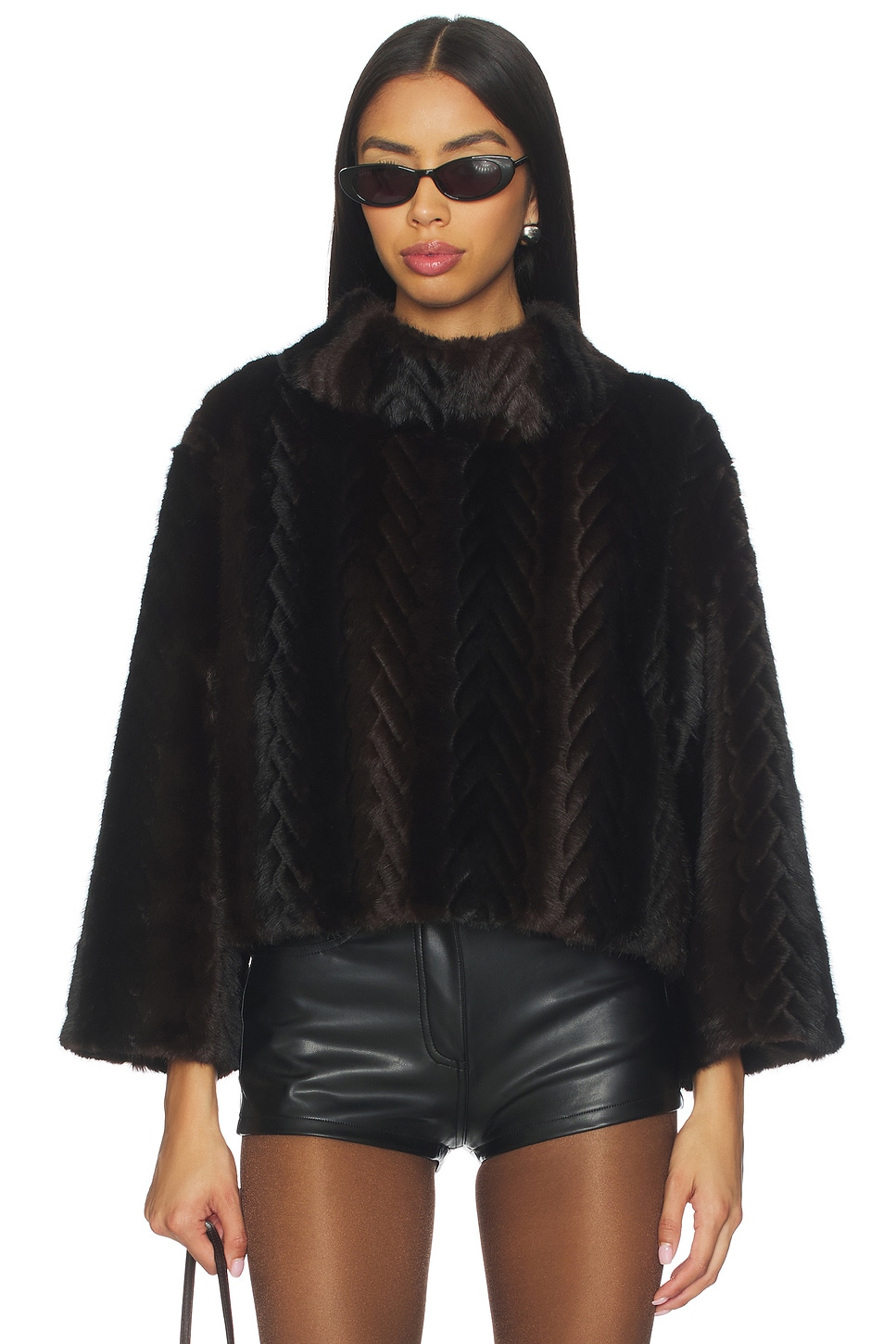 Faux Mink Pullover Sweatshirt - thumbnail 2