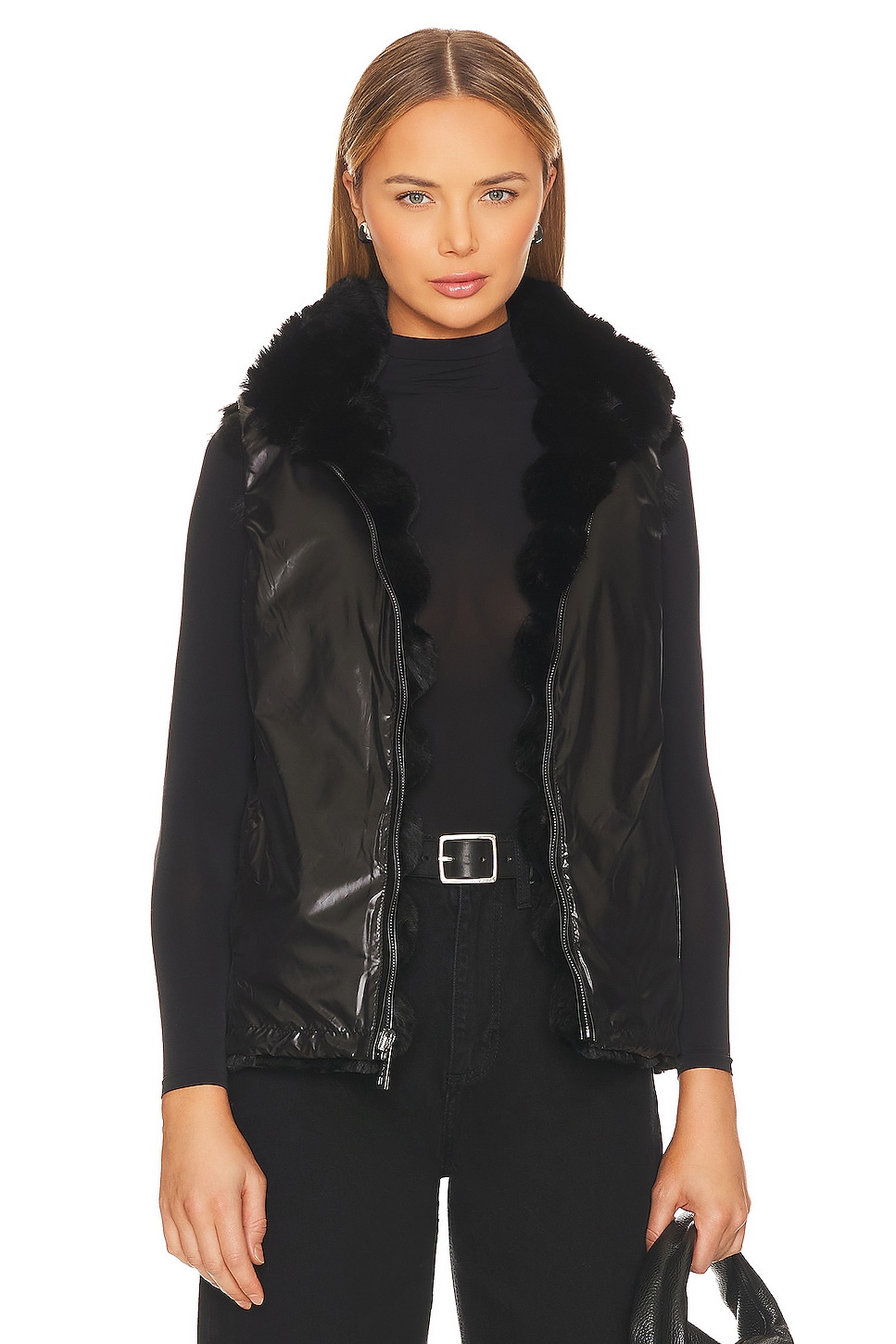 Plush Faux Fur Reversible Vest - thumbnail 10