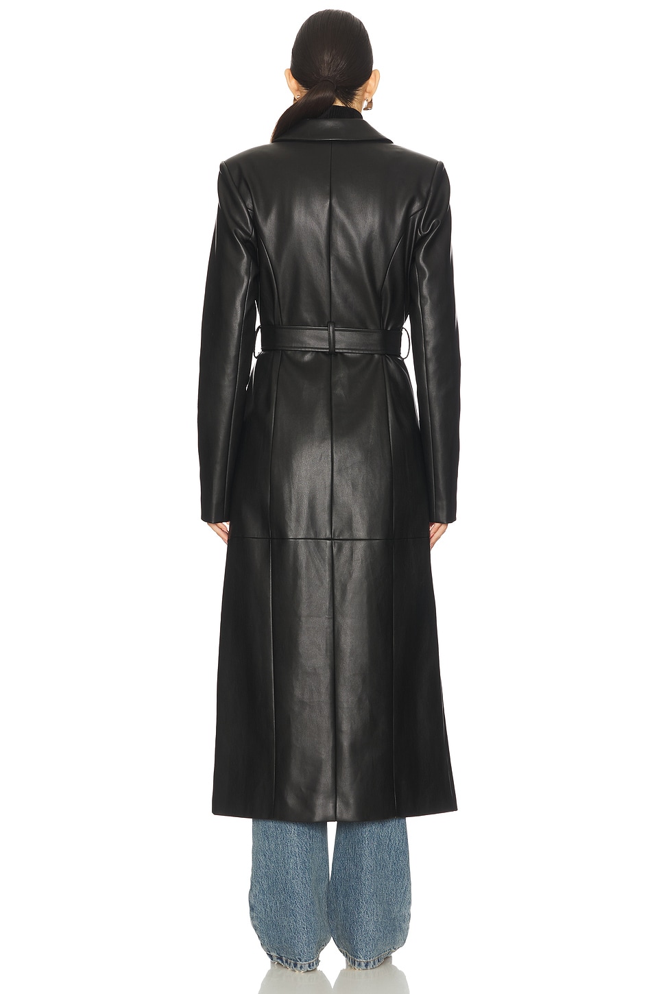 The Vegan Leather Long Coat