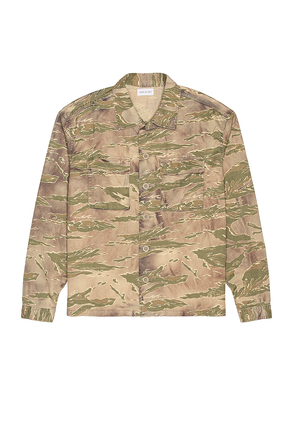 John Elliott Military Shirt In Washed Tiger Camo Revolve