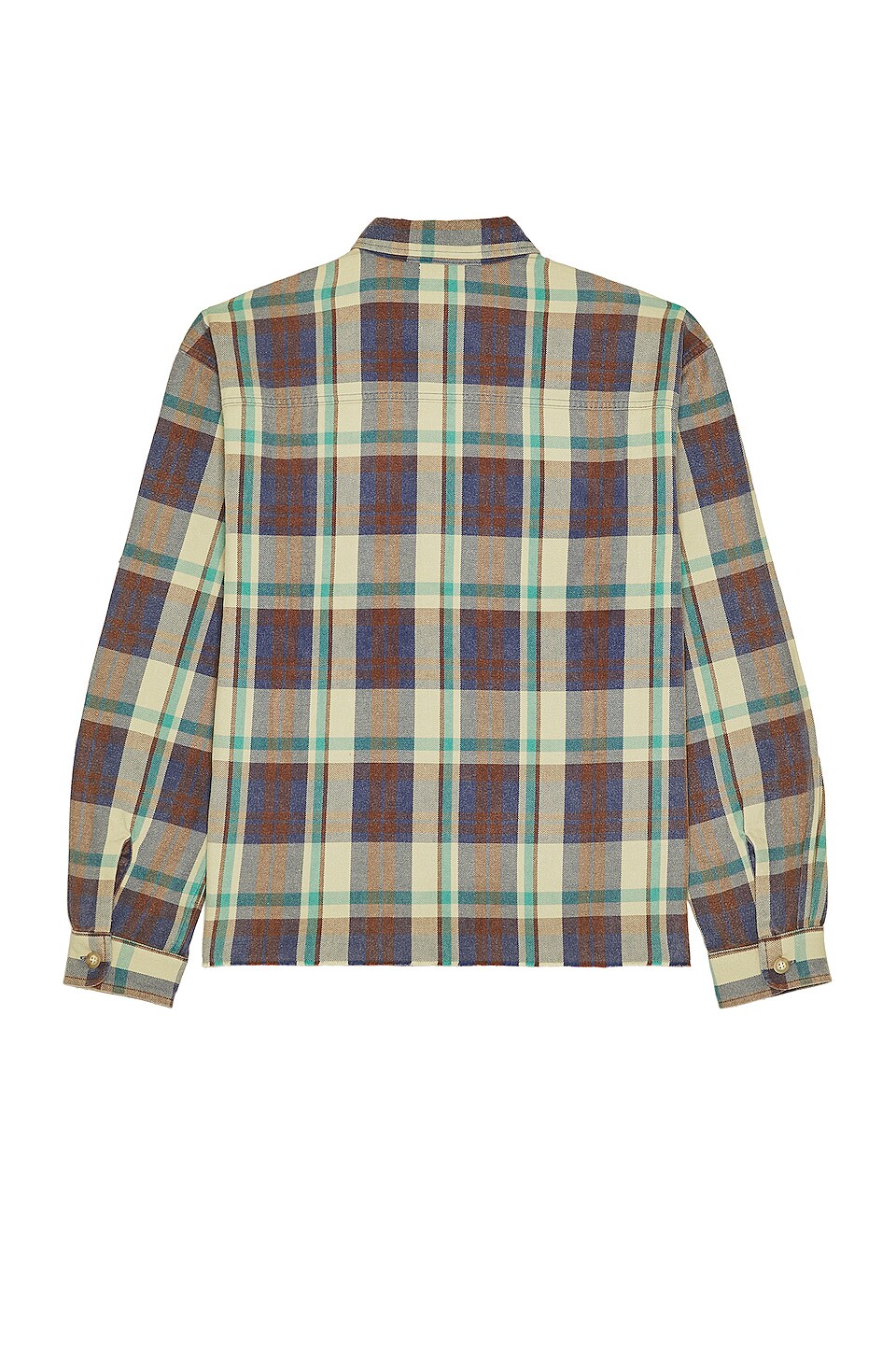 JOHN ELLIOTT Hemi Oversized Shirt in Burgundy & Navy