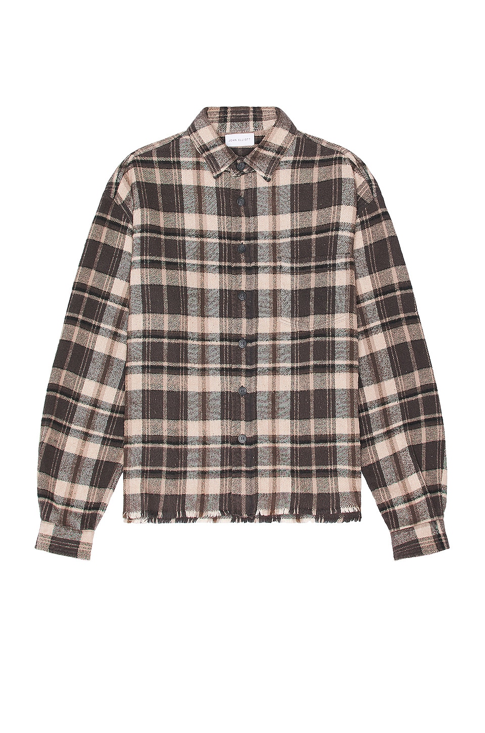 JOHN ELLIOTT Hemi Oversized Shirt in Lagoon Check