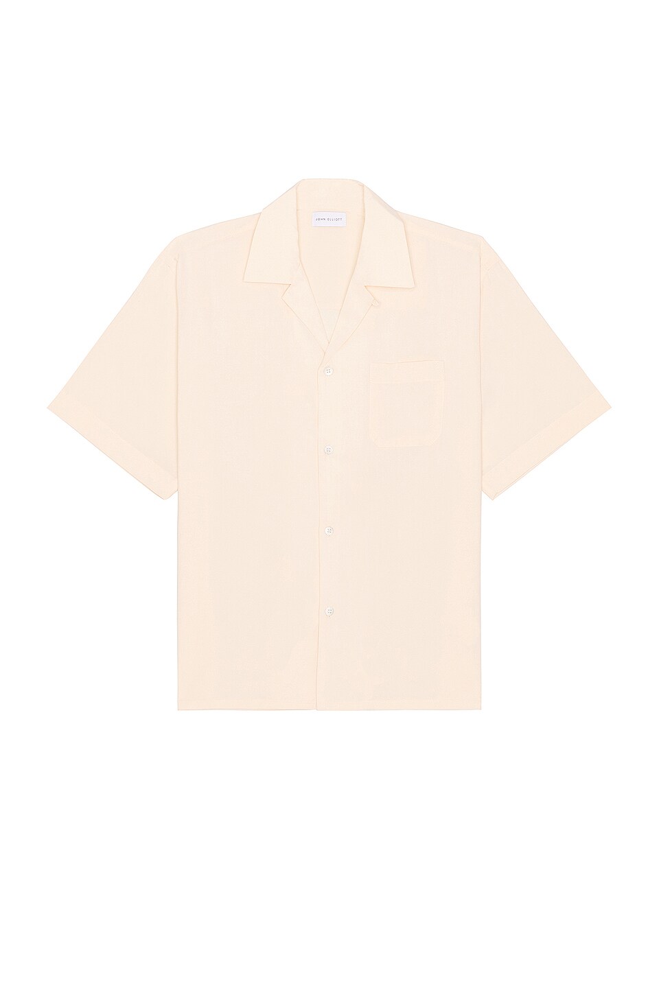 JOHN ELLIOTT Camp Shirt Solid in Shell | REVOLVE