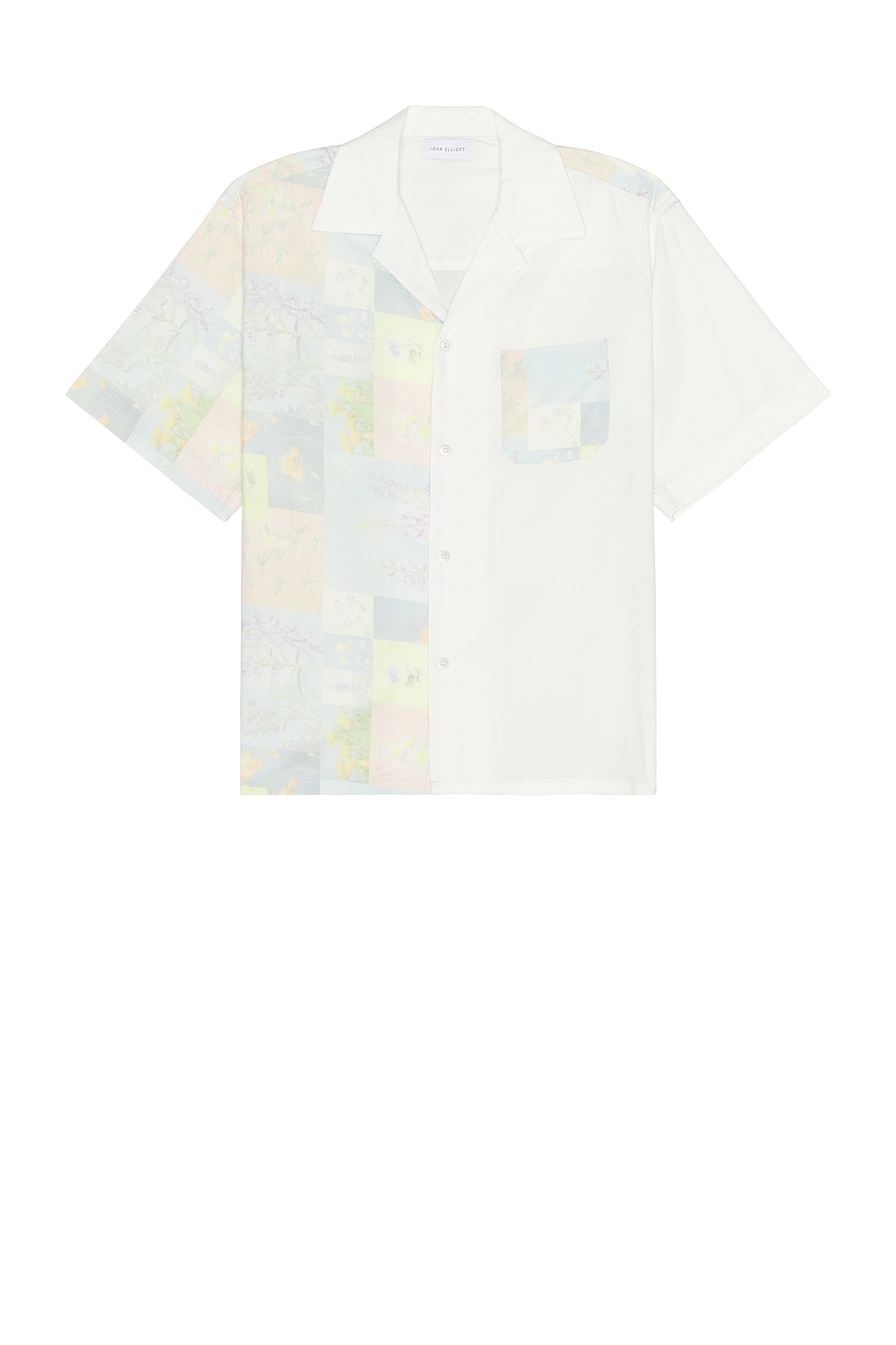 JOHN ELLIOTT Camp Shirt in Super Bloom Grid | REVOLVE