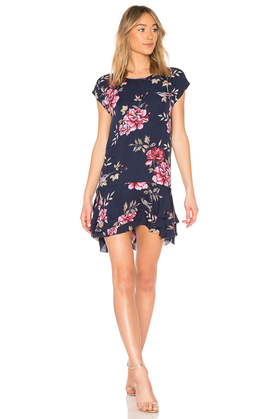 joie black floral dress