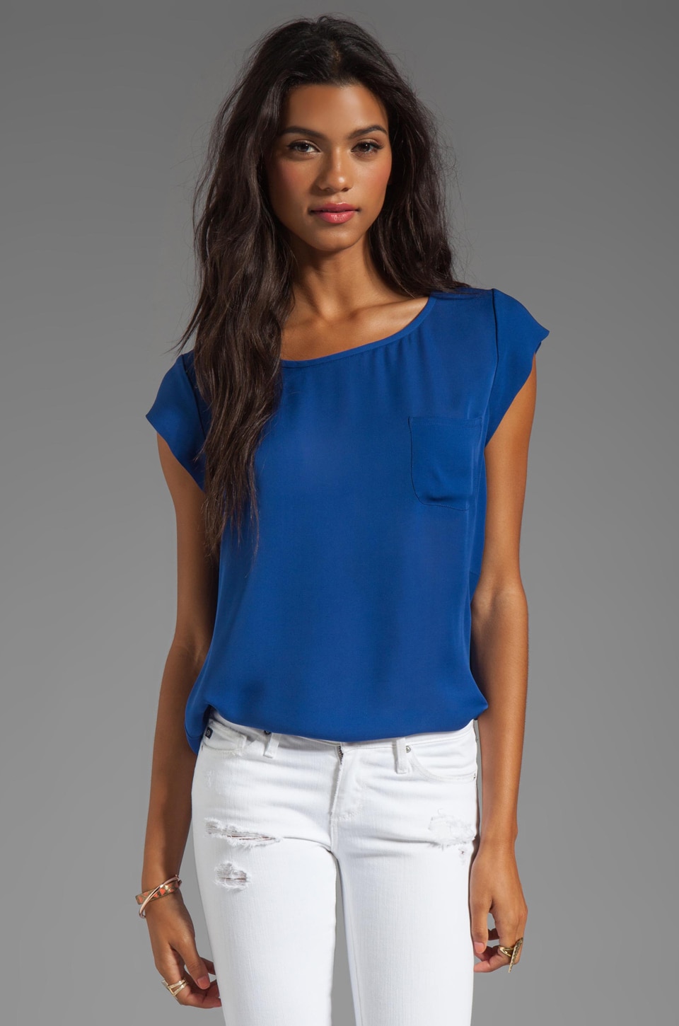 joie rancher silk top
