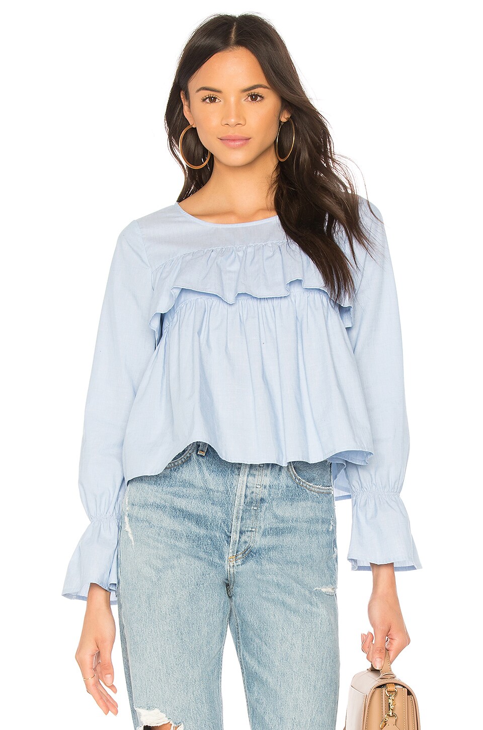 Joie Adotte Blouse in Maritime Chambray | REVOLVE