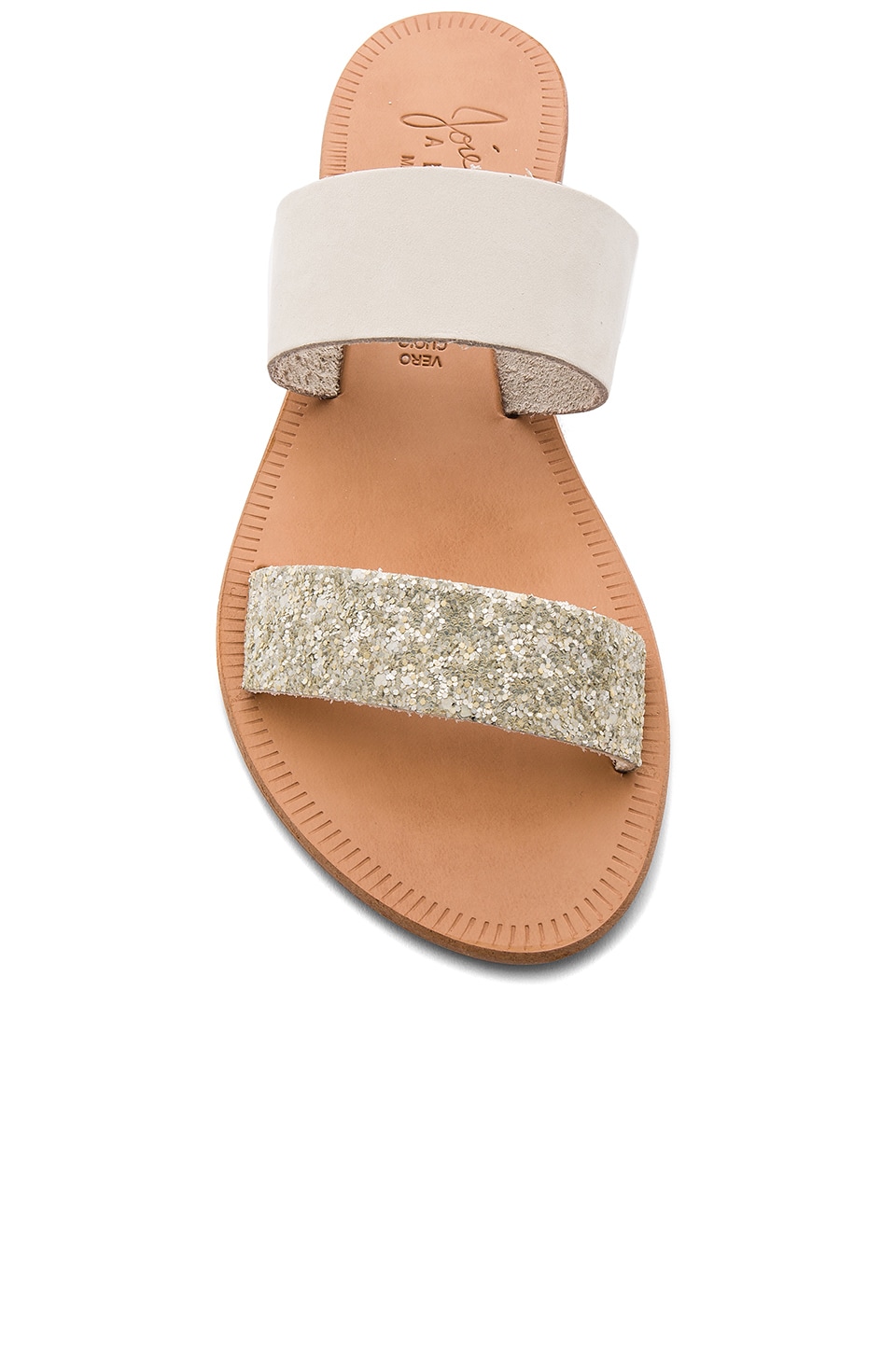 2 Stores In Stock: JOIE Sable Glitter Slide Sandals, Nude | ModeSens