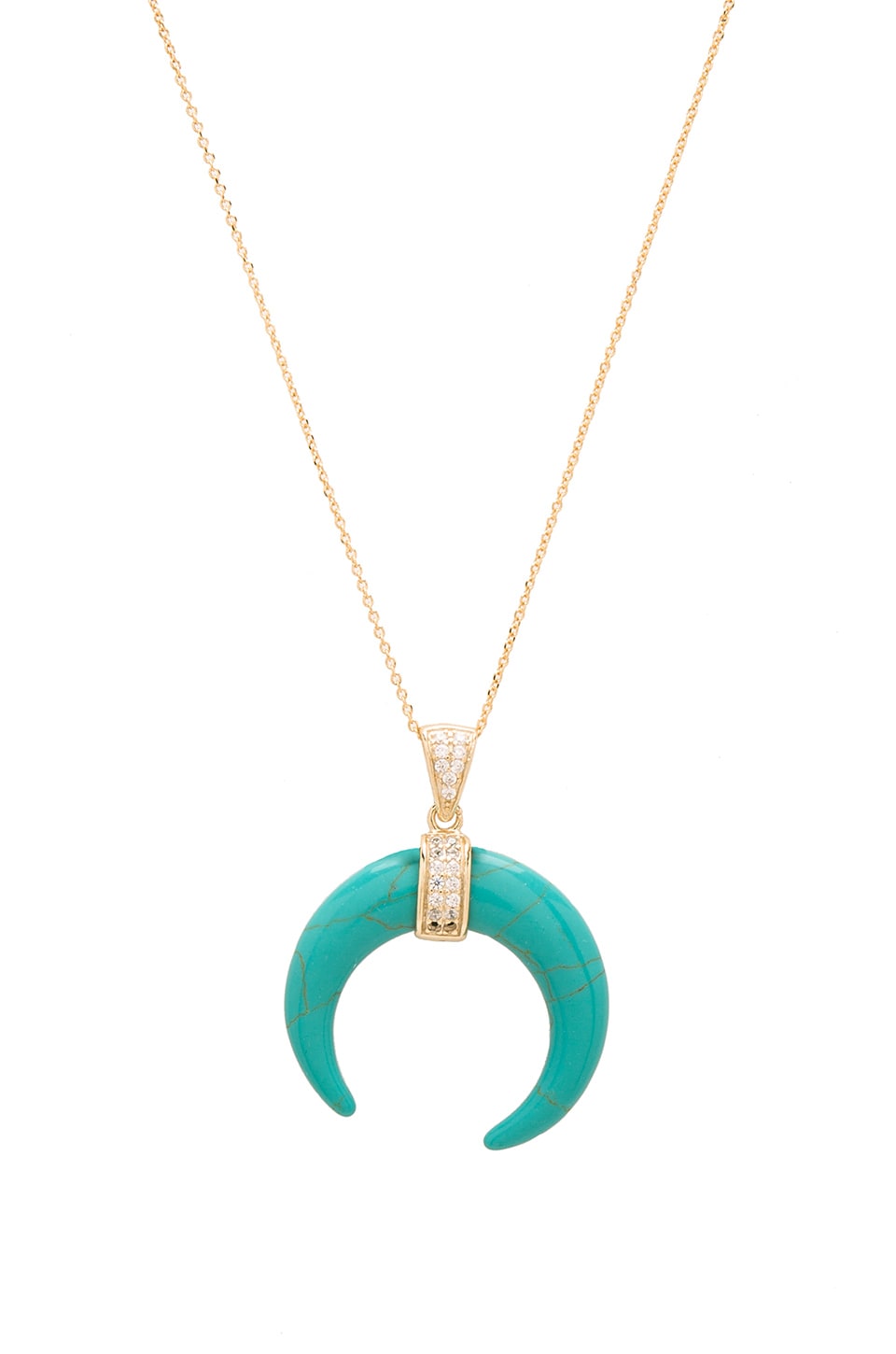 turquoise crescent moon necklace