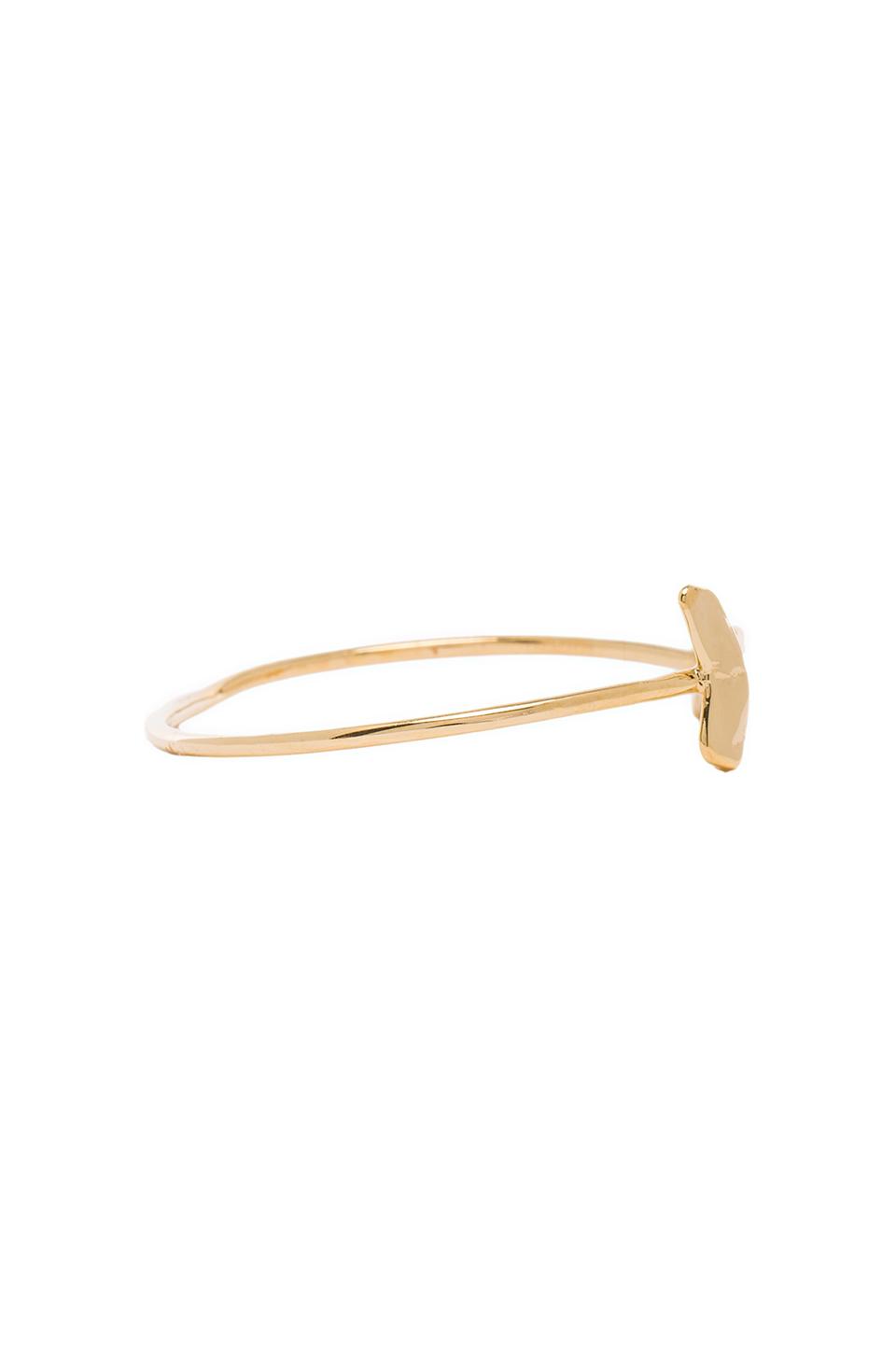joolz by Martha Calvo Shark Tooth Bangle in Gold