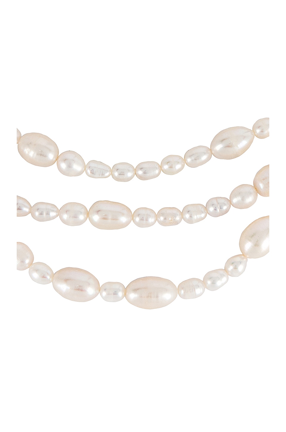 joolz by Martha Calvo Rosie Triple Layer Pearl Necklace in Gold