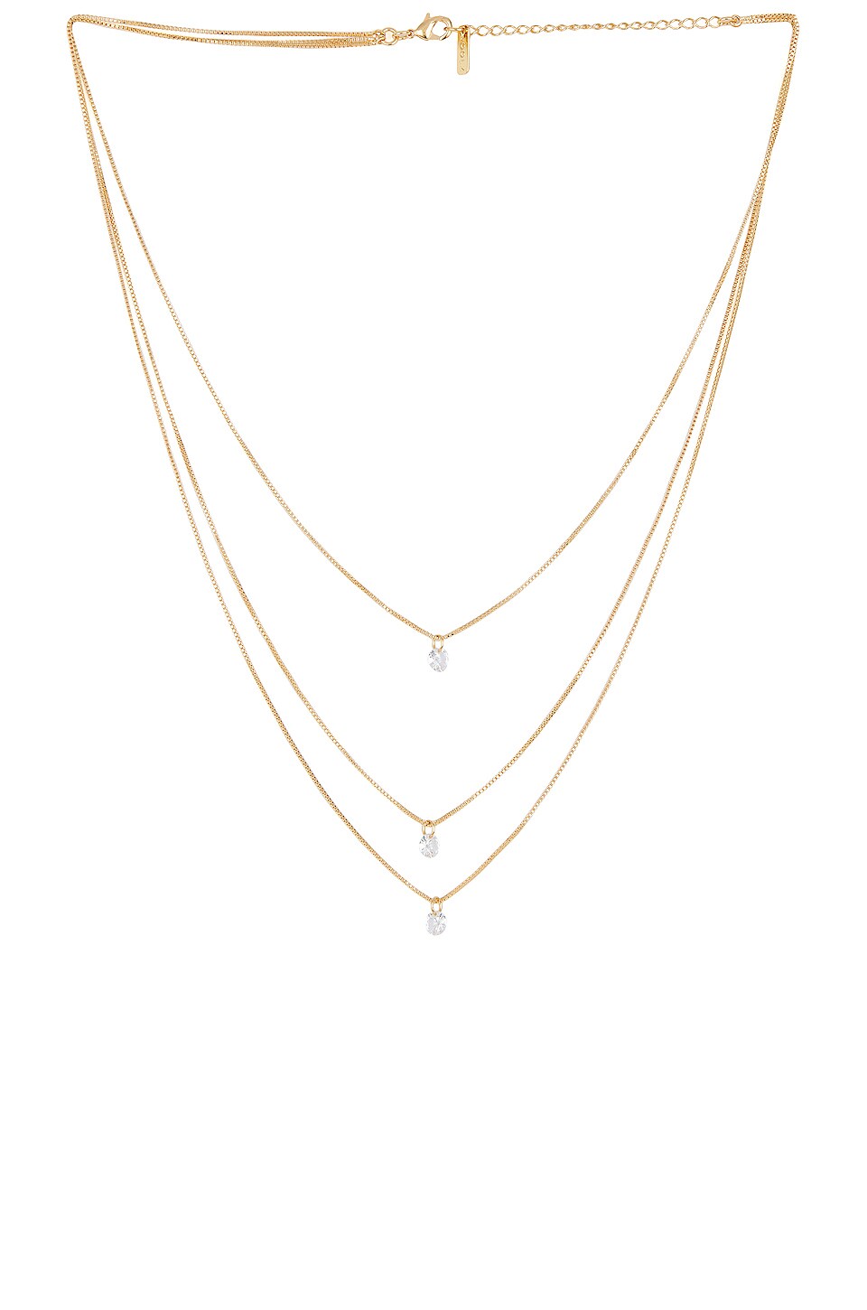 joolz by Martha Calvo x REVOLVE Triple Bezel Necklace in Gold REVOLVE