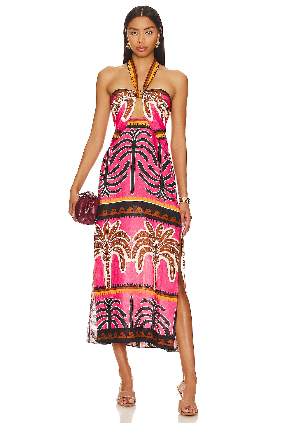 Johanna Ortiz Unexpected Symbolism Dress in Serengeti Pink