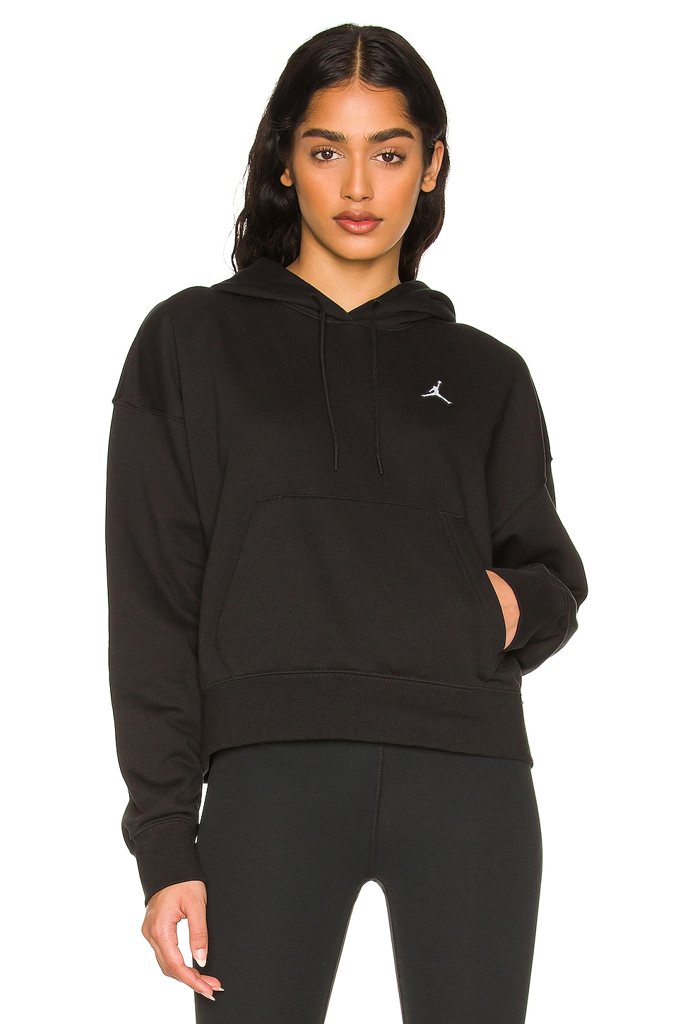 Jordan Essential Fleece Hoodie in Black | REVOLVE