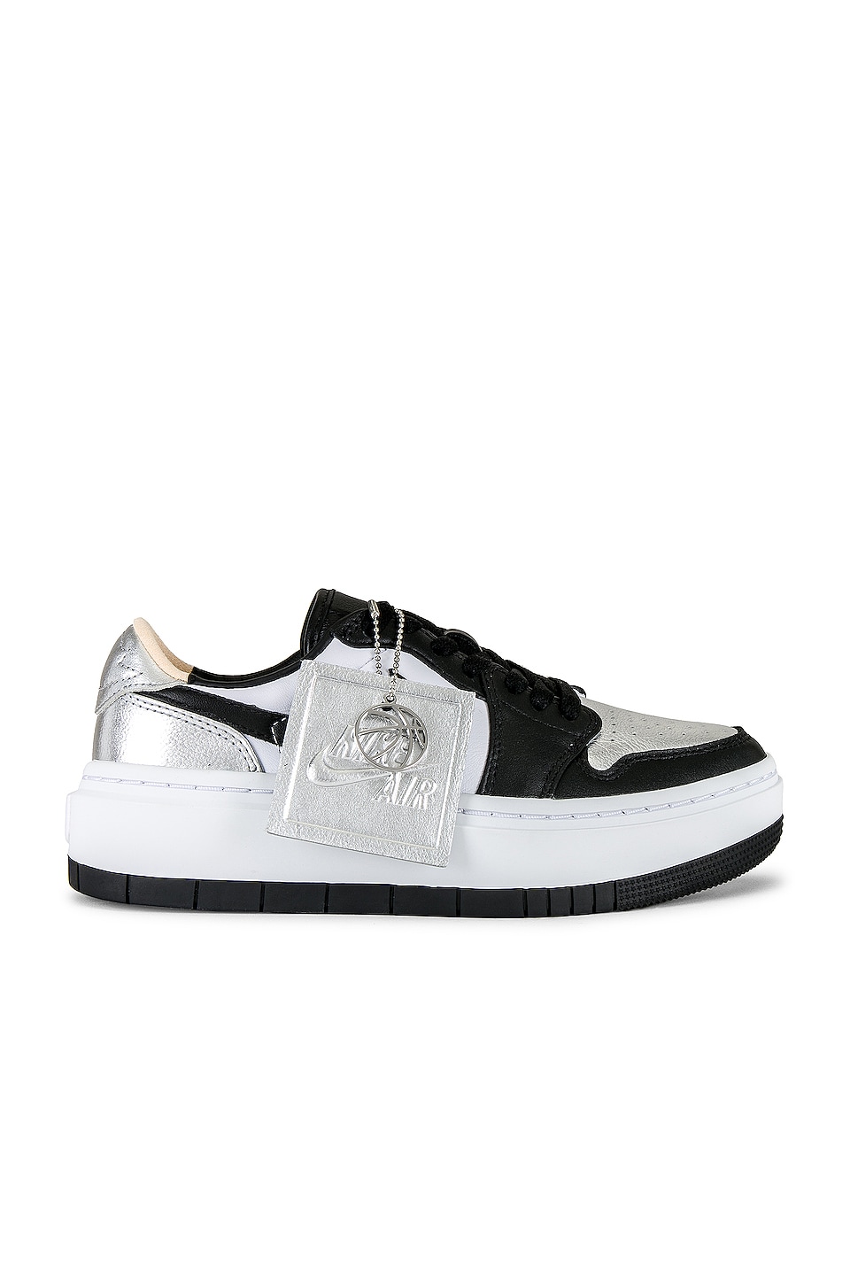 White, silver and black Nike Air Jordan 1 Elevate Low Sneaker