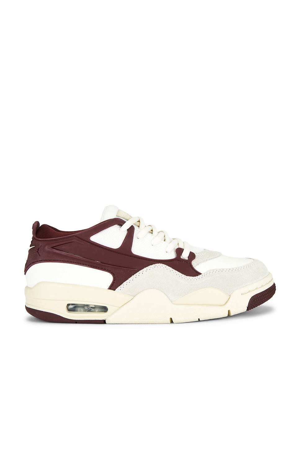 maroon and white jordan 4