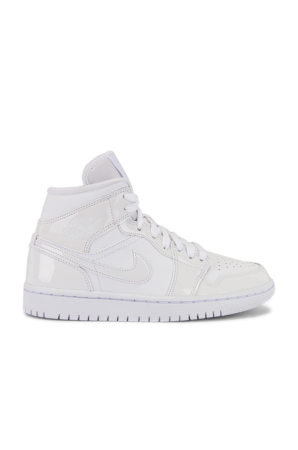 Jordan AJ 1 Mid Sneaker in White & White | REVOLVE