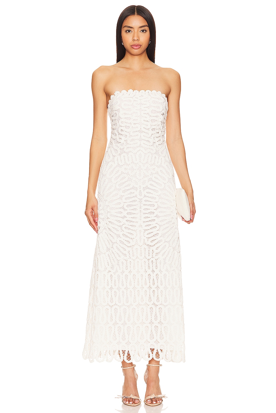 midi embroidery dress for women Women's Made For Lovely Days Blue Embroidered Cotton Tie-Strap Midi Dress | Size: Xl