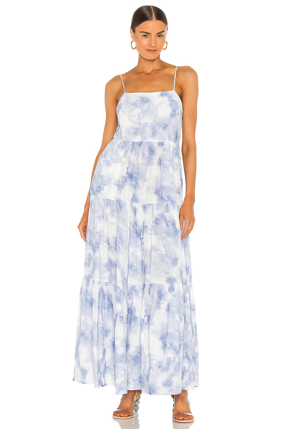 JONATHAN SIMKHAI Clarissa Maxi Dress in Sky Tie Dye