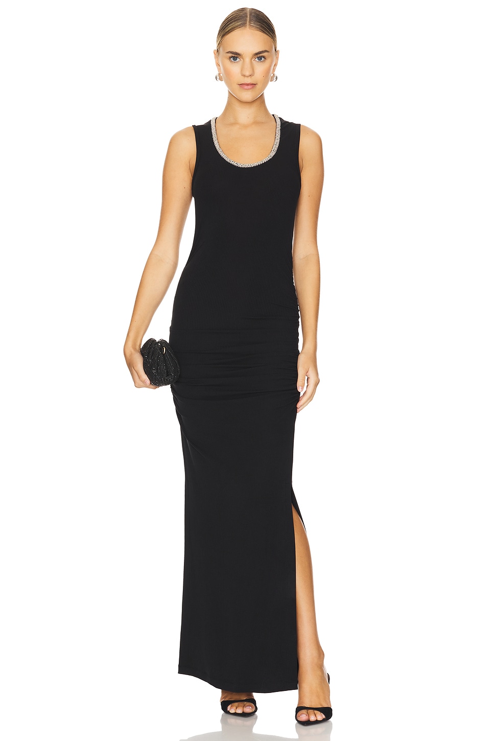 SIMKHAI Fiamma Tank Midi Dress in Black REVOLVE