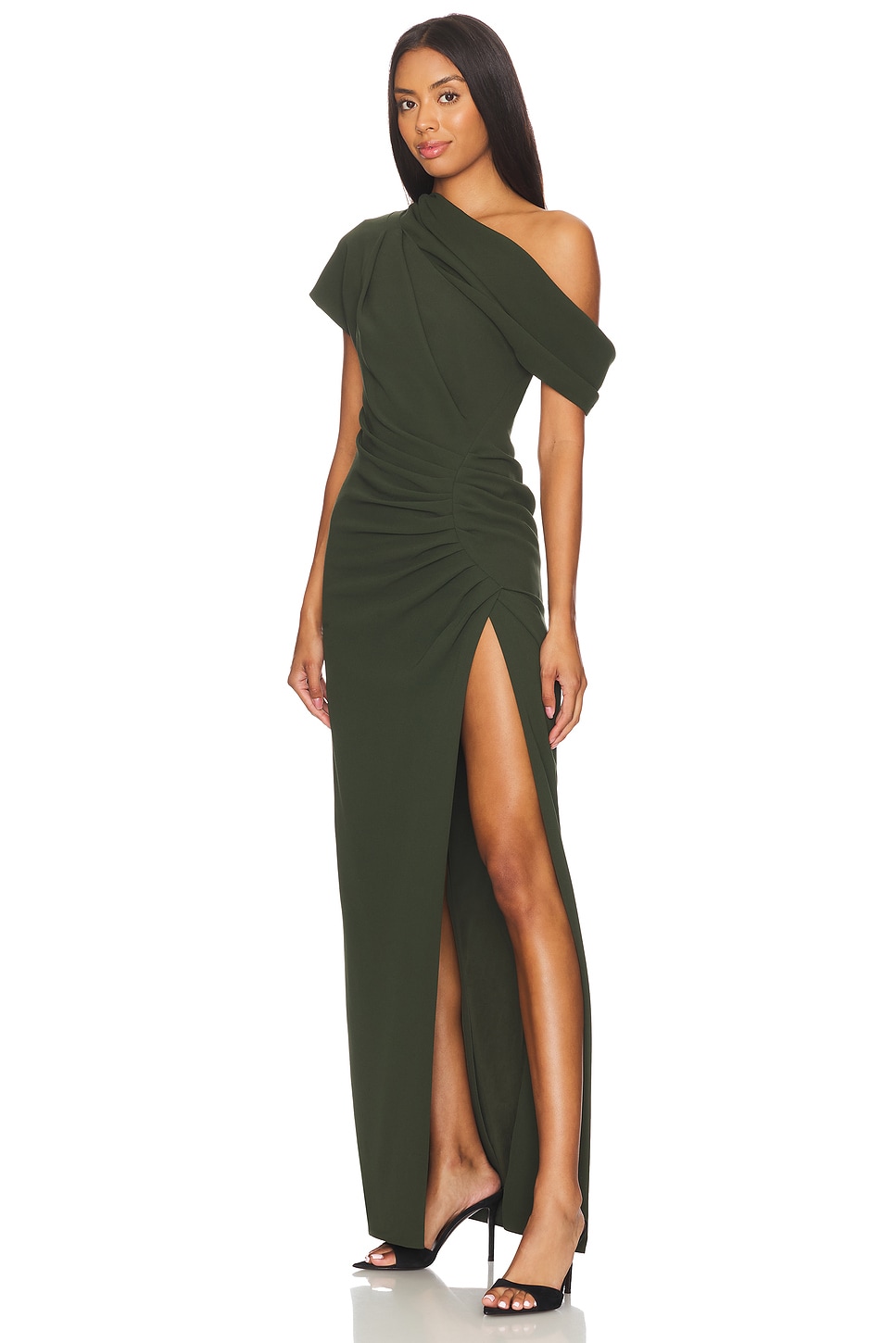 SIMKHAI Kally Draped Midi Dress