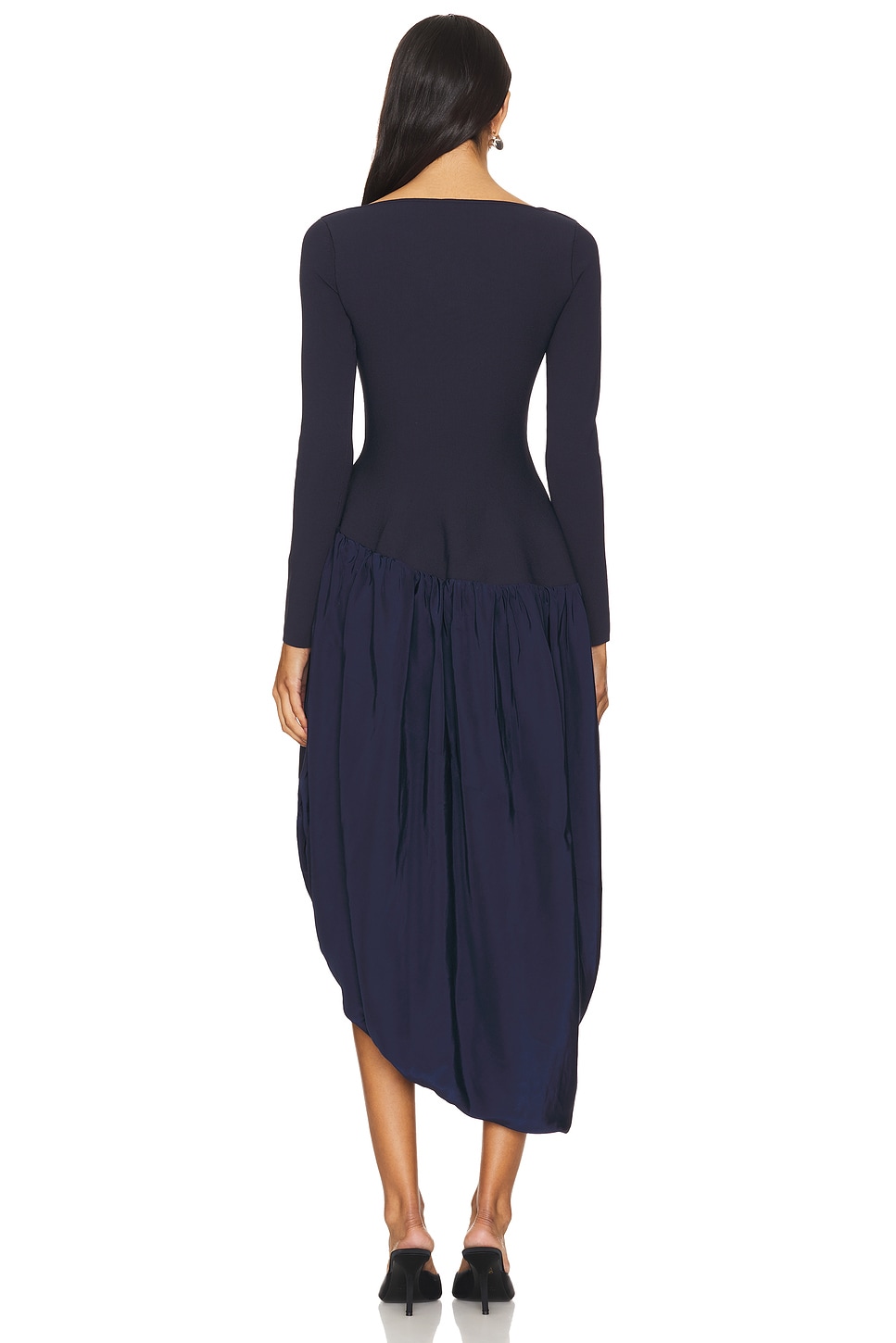Angela Longsleeve Combo Midi Dress