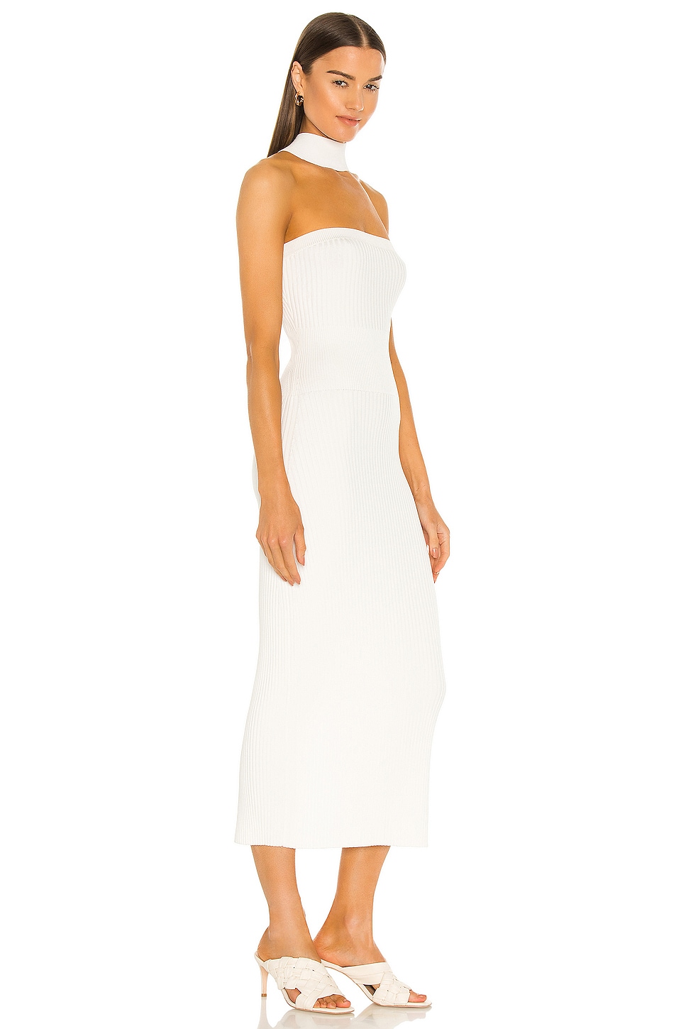 SIMKHAI Selena Compact Cut Out Dress in White
