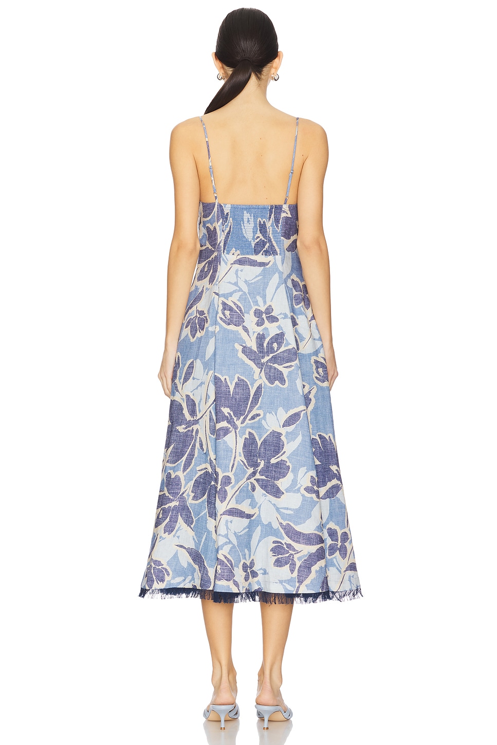 chinese dress ladies Tailored Linen Bustier Maxi Dress