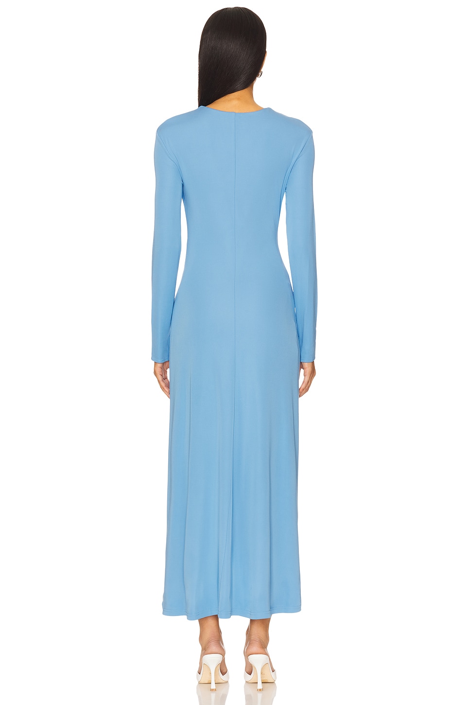 petite tie waist formal wiggle midi dress Cream Viscose Sleeveless Tie Waist Midi Dress