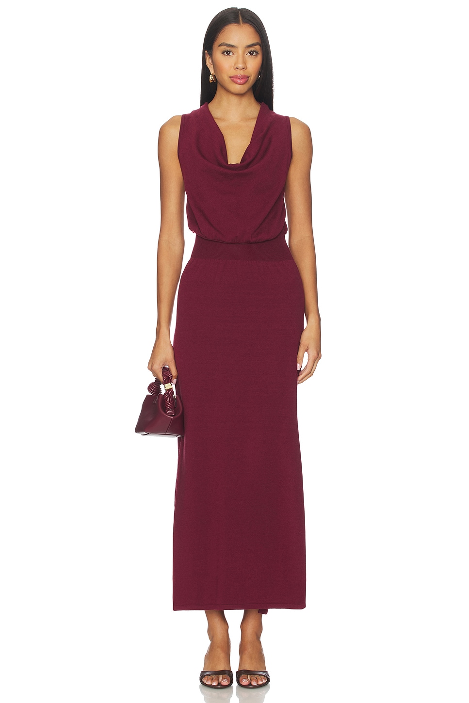 SIMKHAI Ramona Midi Dress in Cranberry | REVOLVE SIMKHAI Ramona Midi Dress in Cranberry | REVOLVE