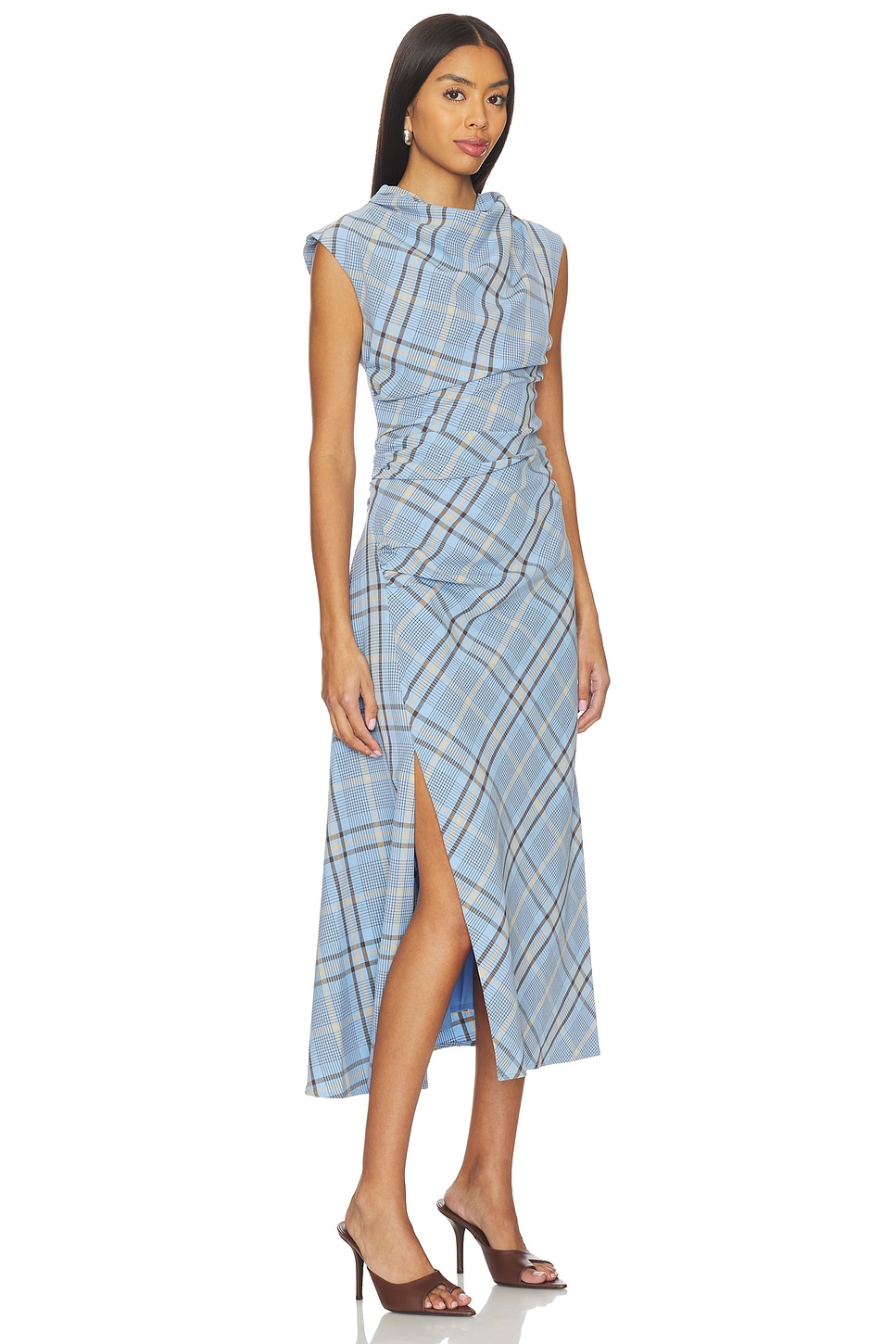 Burke Draped Midi Dress - thumbnail 3
