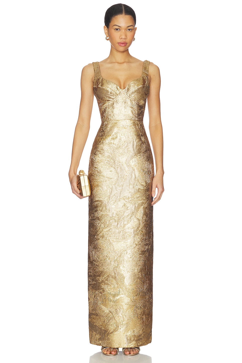 SIMKHAI Viella Gown in Gold | REVOLVE