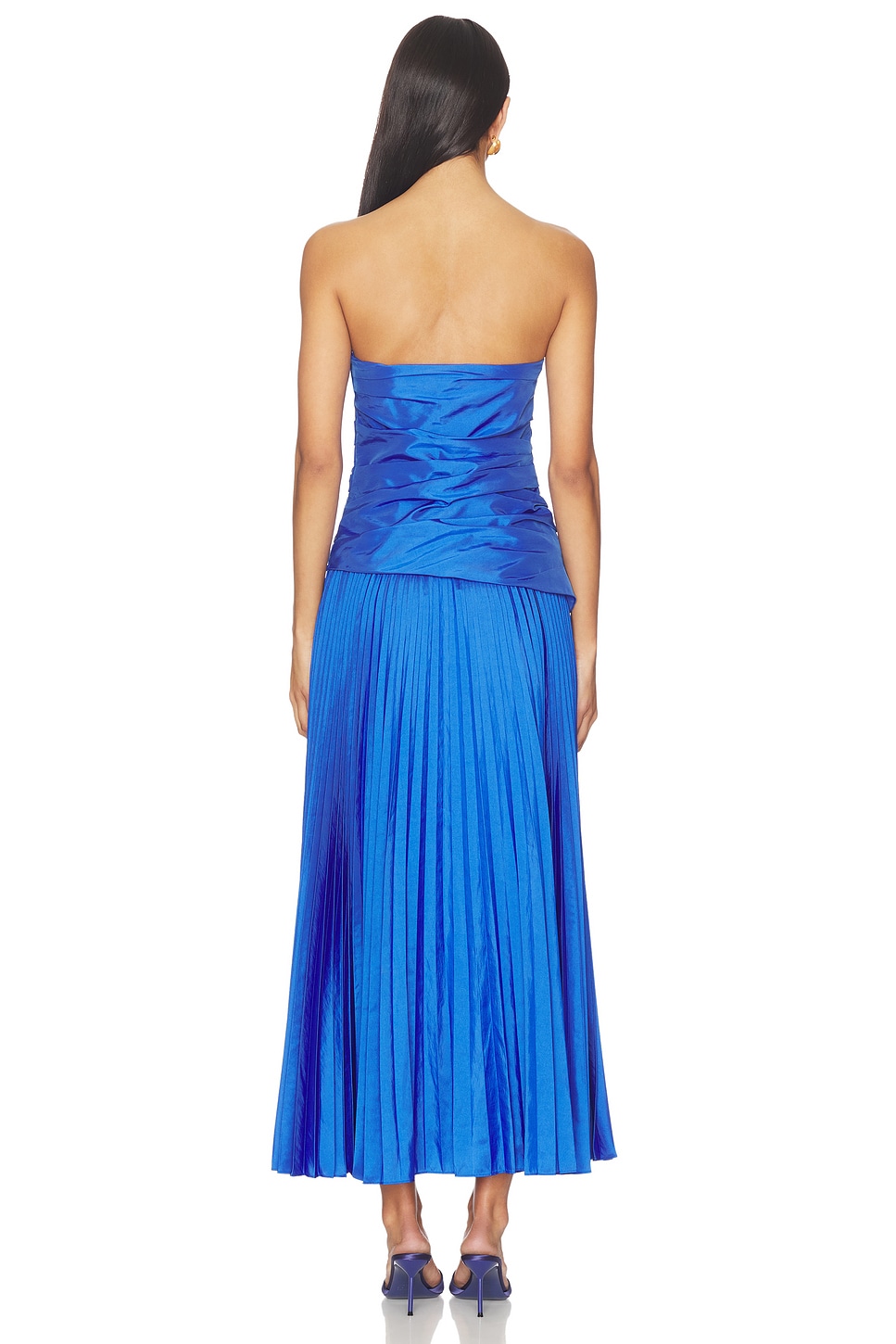 SIMKHAI Arie Strapless Bustier Midi Dress in Cobalt Blue | REVOLVE SIMKHAI Arie Strapless Bustier Midi Dress in Cobalt Blue | REVOLVE