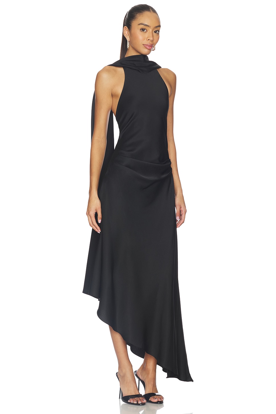 Monica Satin Midi Dress - thumbnail 3