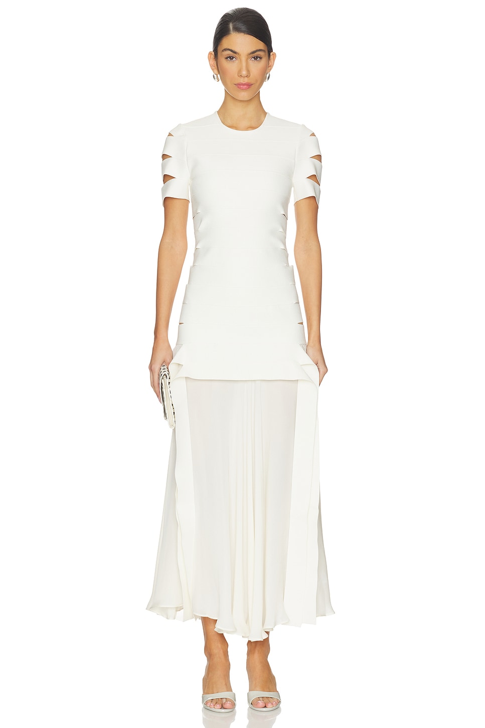 SIMKHAI Laken Knit Maxi Dress in Ivory | REVOLVE