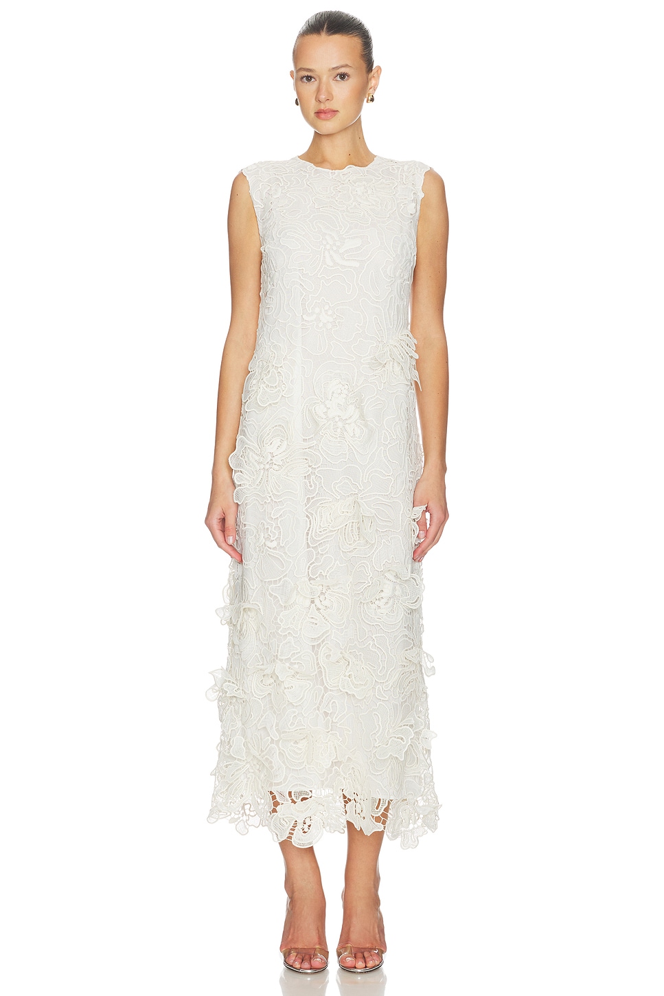 boden brittany lace dress Blouson Sleeve Lace Dress-Ivory Lace