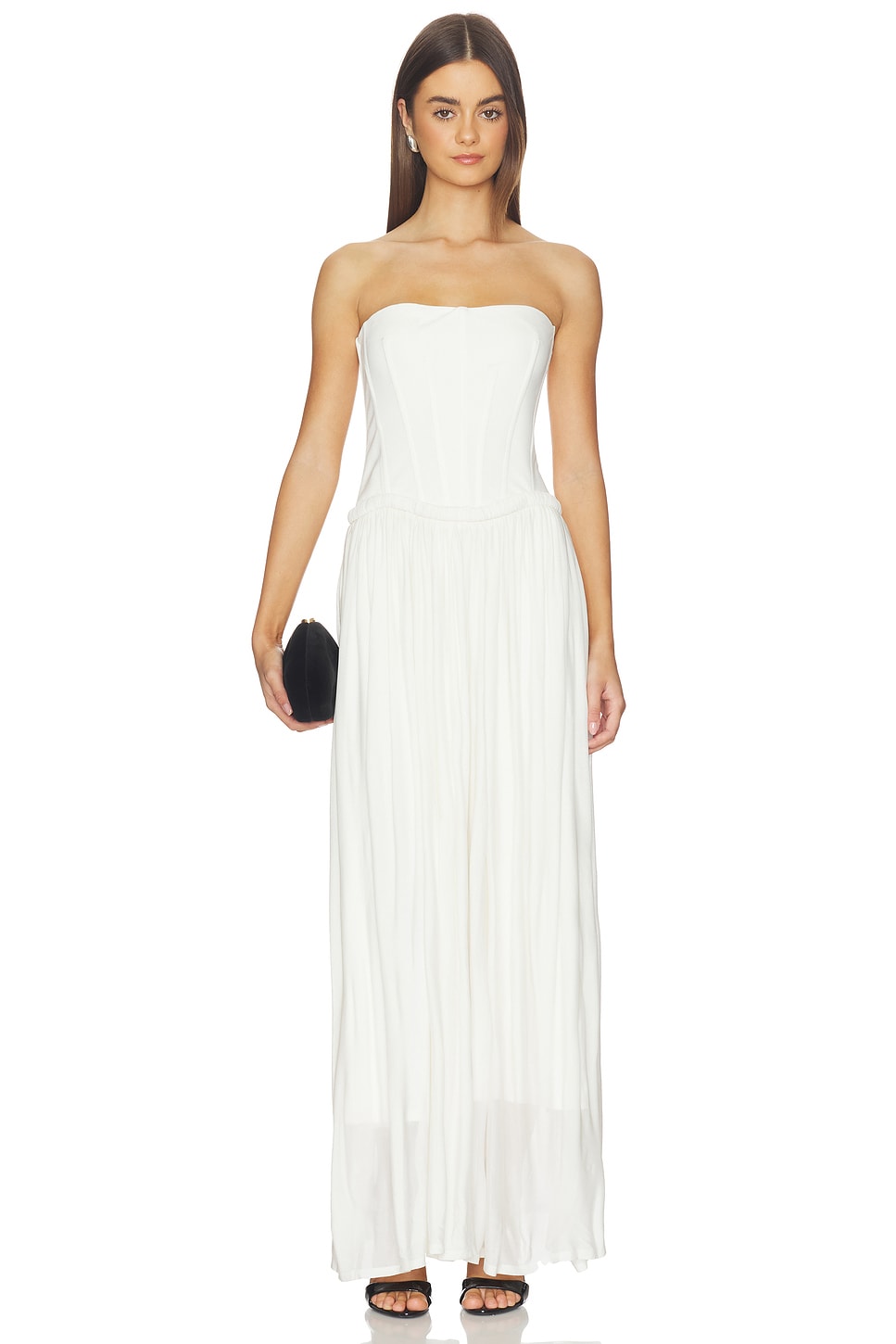 SIMKHAI Adalys Bustier Dress in Ivory | REVOLVE