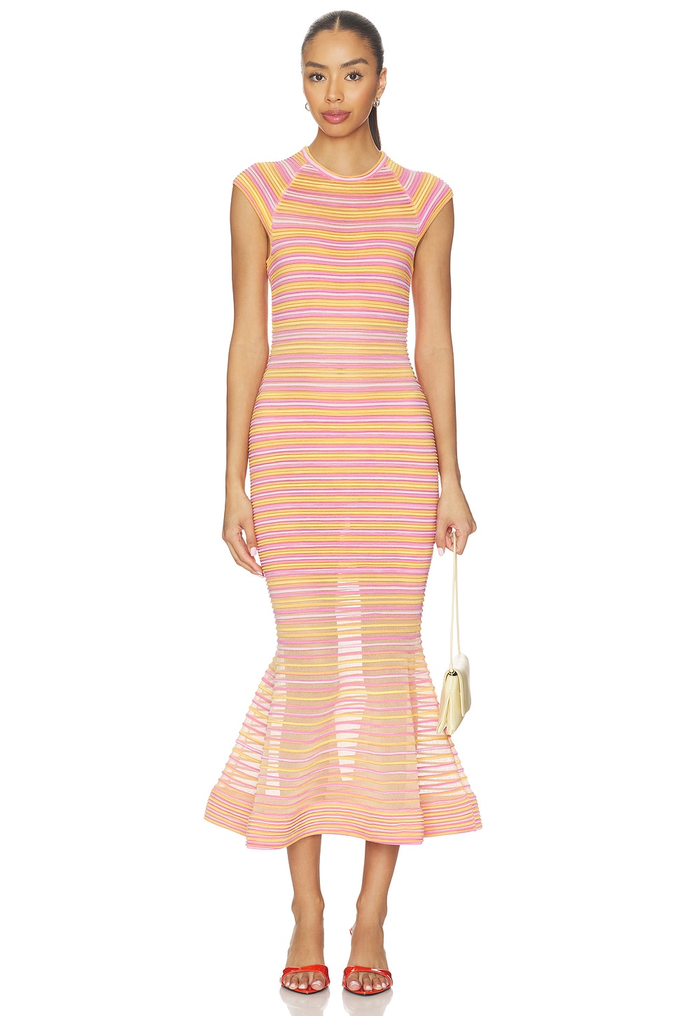simkhai daniella ruffled midi dress Jonathan Simkhai Daniella Ruffled Chiffon Maxi Dress in Blue