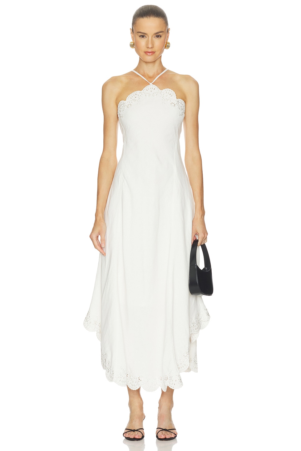 simkhai linen dress Annabella Soutache Linen Midi Dress