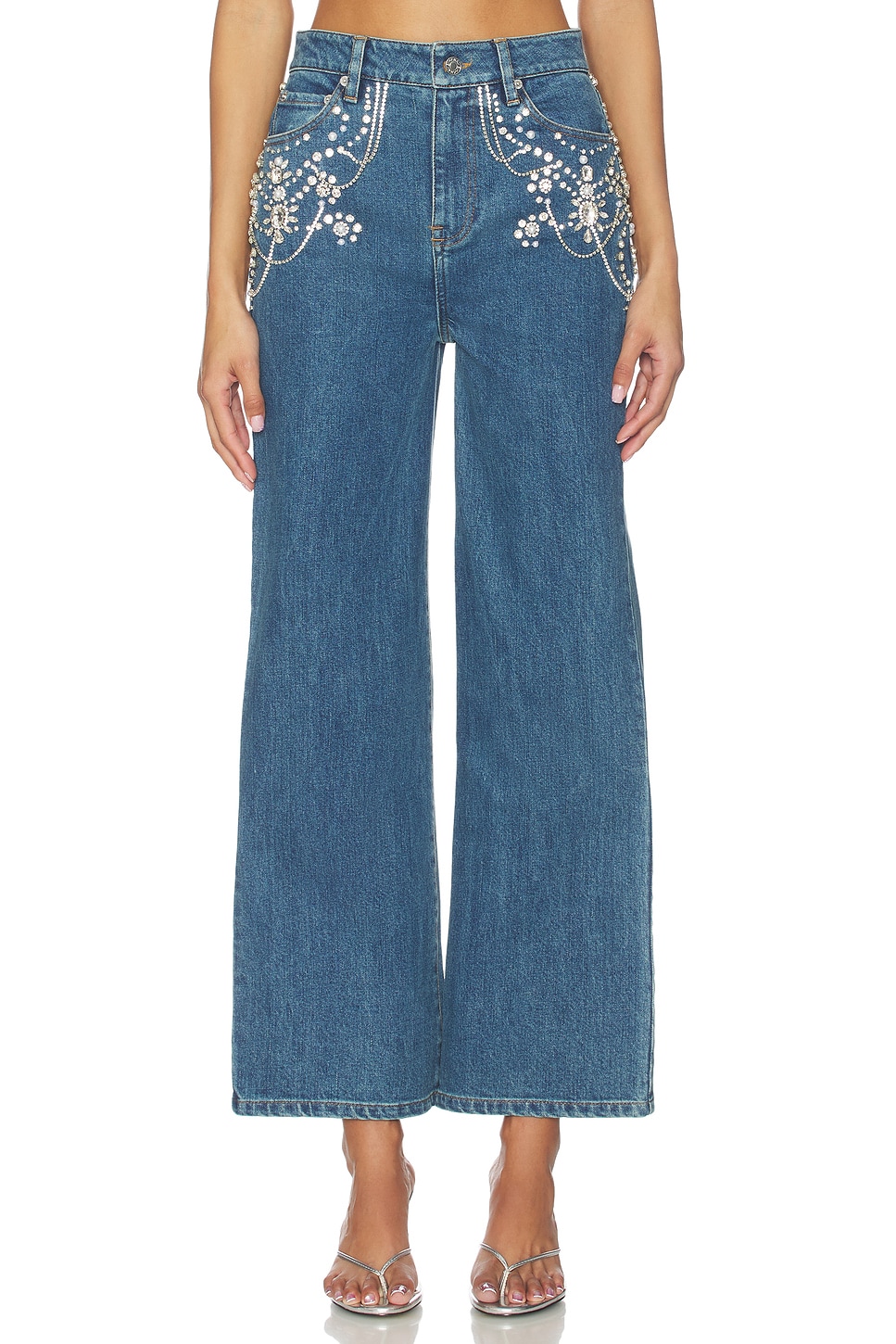 Jude Mid Rise Crop Wide Leg Jean - thumbnail 2
