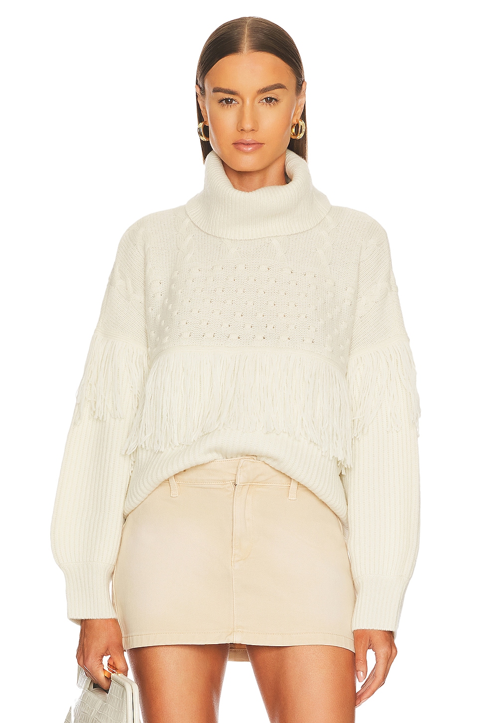 Revolve Women Clothing Sweaters Turtlenecks Pamela Alpaca Turtleneck in White. 
